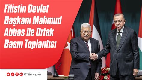 Filistin Devlet Başkanı Mahmud Abbas ile ortak basın toplantısı Başkan Erdoğandan önemli açıklamalar